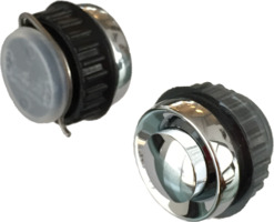 Dubbel verchroomde beldrukker | 16 mm