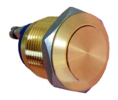 Messing beldrukker | Krans 22 mm | 19 mm